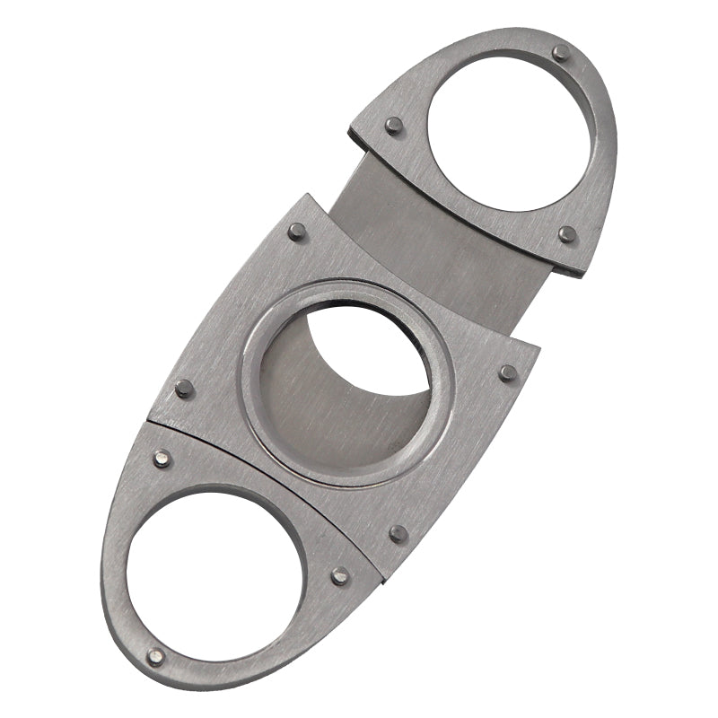 Stainless steel double blade guillotine metal cigar cutter Matt with box