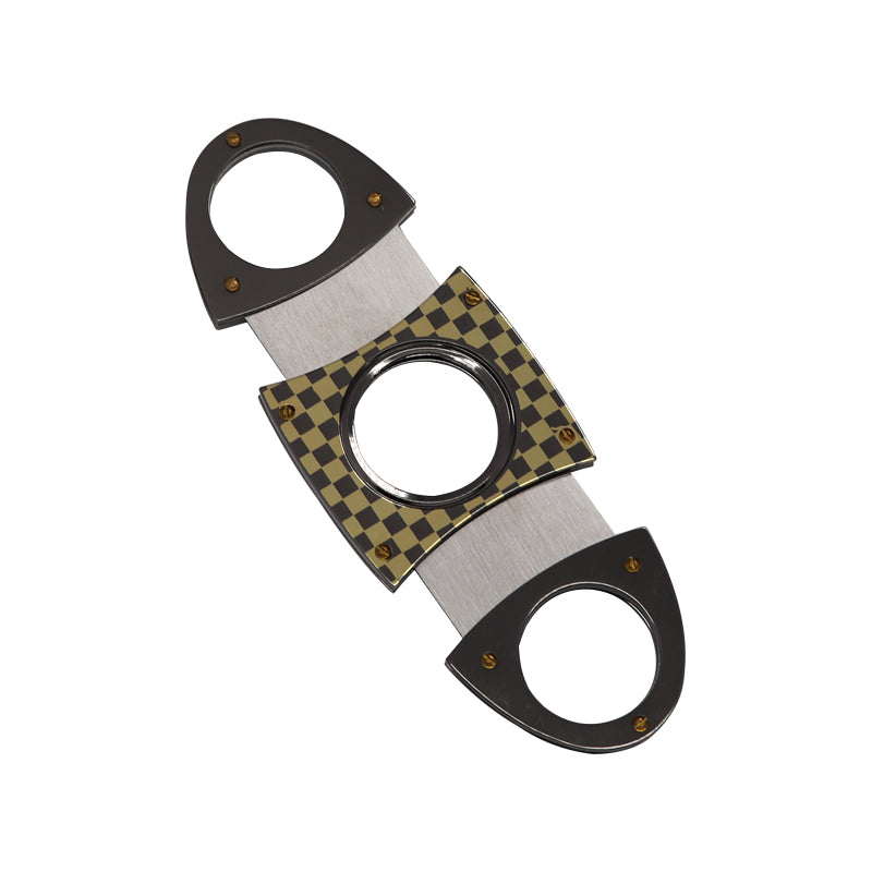 Stainless steel double blade guillotine metal cigar cutter Matt with box