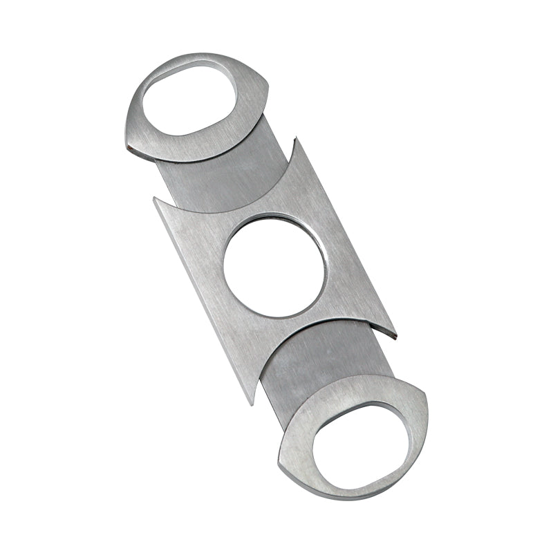 OEM Personalized LOGO Durable Silver Stainless Steel Sharp Smoking Tobacco Cigarette Accessory Custom Cigar Cutter