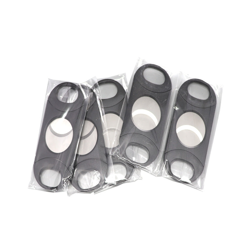 Plastic Cigar Cutters With Logo Plastic Double Blades Cigar Guillotine Cutter