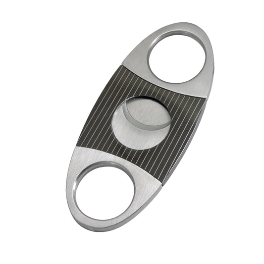 Double stainless steel blade guillotine cigar cutter custom with stripe coating